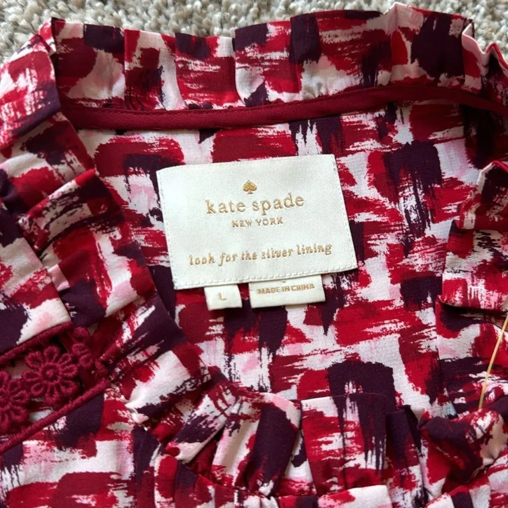 Kate Spade New York 100% Silk Shift Dress | Large